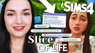 Je teste le mod SLICE OF LIFE (cycles menstruelles, skincare...) | Mod Sims 4