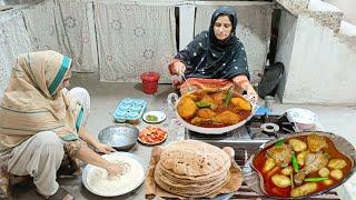 Village Life | Village Evening Routine with Aloo Chicken Recipe  | Irma's Pakistani family vlog