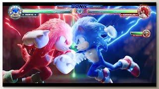 Knuckles vs Sonic @Temple with Healthbars