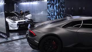 The coolest car wash in Moscow black star wash 3 supercars at once