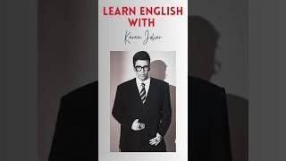 Learn English with Karan Johar