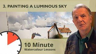 How to Paint a Luminous Sky - 10 Minute Watercolour Lessons | 3