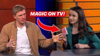 Performing my FAVORITE Card-Trick on LIVE TV!!