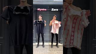 Myntra vs Zara️ #myntra #zara #mensfashion #polotshirt #dailyshorts #styling  #comparison #fashion