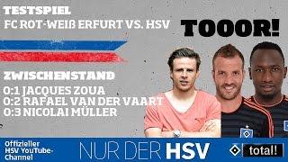 Testspiel Rot-Weiß Erfurt - HSV | Zwischenstand | Premierentreffer 0:3 Nicolai Müller