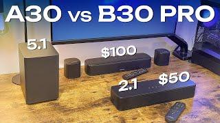 BUDGET SOUNDBAR BATTLE: ULTIMEA Solo B30 Pro vs Aura A30 - $50 vs $100: Which One Should You Buy?