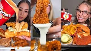 Asmr EATING | 138  | Wingstop & Raising Cane's, In-n-Out, Chipotle Burrito, korean corndogs & more