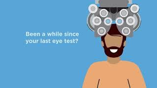 What happens in an eye test?