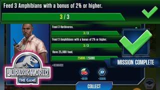 Jurassic World The Game: Feed 3 Ambhibians with a Bonus of 2 % or Higher, Video no - 2