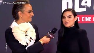 Maite Perroni no tapete vermelho dos Prêmios Platino 2021