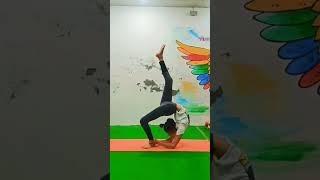 Elbow balancing chakkrasana .. #yoga #motivation #backflexibility #backbendyoga #influencer #shorts