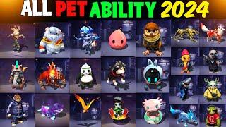 A to Z All pets ability 2024  || best pet in free fire 2024 || all pet ability in free fire