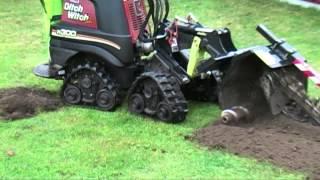 Mini Ditch Witch makes cable trench for broadband 2012