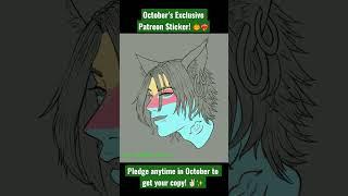 October’s Exclusive Sticker! ️‍ Theme is “Witches and Cats!” Get yours via my Patreon! 