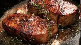 1 hr of sizzling pork chops sounds #asmr #brownnoise