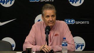 John Calipari and Boogie Fland speak to the media after 72-67 loss to Baylor