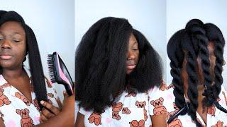 How I blow dry and trim my natural hair at home