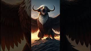 "Bull-Eagle Hybrid: The Titan of Sky and Land" #animals #hybridanimals #edit