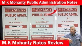 Public Administration Complete Printed Notes By Mohanty Sir Of Synergy IAS | #volsbook Shop