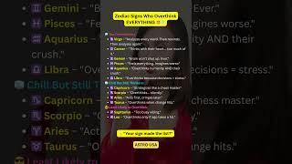 Zodiac Signs Who Overthink EVERYTHING ‍#zodiac #zodiacsigns #astrology #astrologysigns #shorts