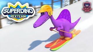 Danger At The Ski Slope | Super Dino (14-Minute Cartoon for Kids!)