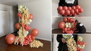 Freestanding Balloon Garland With Wisteria