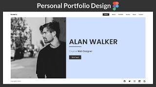 How to Design A Simple Personal Portfolio Website in Figma |  UI/UX Tutorial