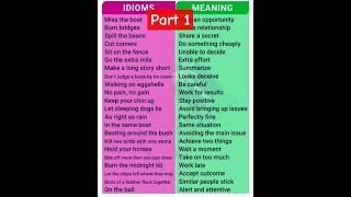"Outstanding idioms along with their comprehensive meanings(part 1)"#advancedenglish