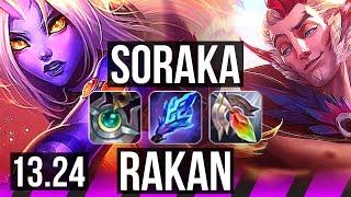 SORAKA & Lucian vs RAKAN & Nilah (SUP) | 68% winrate, 0/2/24 | KR Master | 13.24