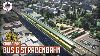 Neue Bus & Straßenbahn-Linien durch die amerikanische Stadt in Cities Skylines 2! | Cohiba Bay 27