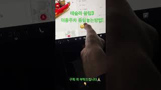테슬라 꿀팁3/이중주차때 중립놓는 방법!