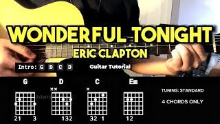 Wonderful Tonight - Eric Clapton | Easy Guitar Chords Tutorial For Beginners (CHORDS, LYRICS & TAB)