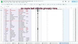 Organize Your Weekly Meals with My Google Sheets & Excel Meal Planner Spreadsheet