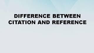 Difference between Citation and Reference || Citation vs Reference || Difference World