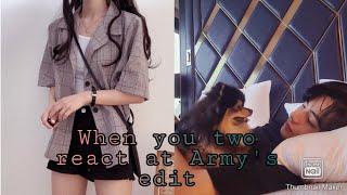 Bts ff] reacting to army's edit[taehyung as your bf]