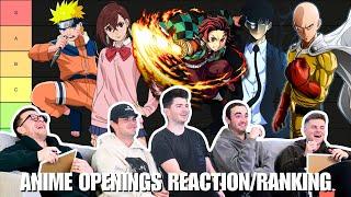 Anime HATERS Rank/React to Anime OPENINGS | REACTION