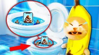 Toilet Troubles: Banana Cat’s Epic Struggle to Rescue His Phone!  Baby Banana Cat Compilation 