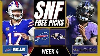 Sunday Night Football Picks (NFL Week 4) SNF BILLS vs RAVENS | SNF Parlay Picks