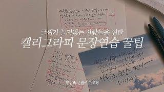 [캘리꿀팁]독학연습방법_당신의 글씨가 늘지않는다면 꼭 보세요!