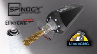 Spinogy X30 5kW CNC Spindle + LinuxCNC EtherCAT Rigid Tapping!