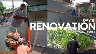 HOUSE RENOVATION PART 11 [REPAINTING, STEEL TRUSSES ROOFING & FLOOR TILING]