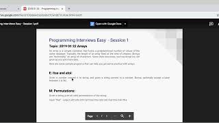 SDE Skills - Programming Interviews Easy  - Session 1