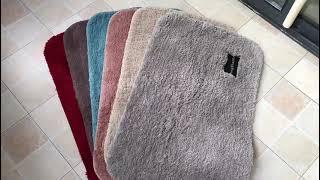 Plush long pile bathroom carpet with non-skid bottom