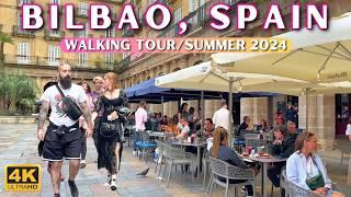  Bilbao, Spain City Walking Tour in 4k/60FPS - Summer 2024 [With Captions]