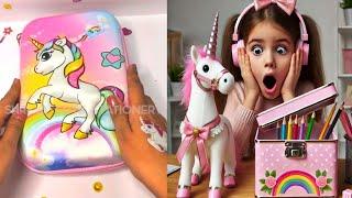 Filling Unicorn Pencil Cases asmr with unicorn stationery #filling #pencilcase #stationery #shorts