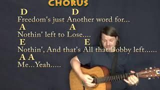 Me & Bobby McGee (Janis Joplin) Guitar Cover Lesson with Chords/Lyrics - Munson