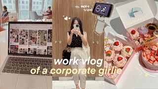 work vlog | realistic 9-5 work week, prioritizing self growth, ft. moft tripod weyatoons