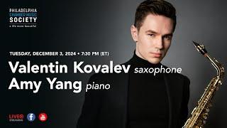 Valentin Kovalev, saxophone & Amy Yang, piano — LIVE