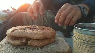 Cheese cakes cooked on the seashore