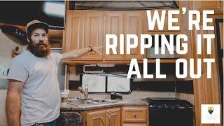 Episode 3: 5th Wheel Adventure - Let the renovations begin!. What goes and what stays???